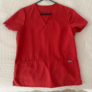 Figs Scarlet V-Neck Women's Blouse